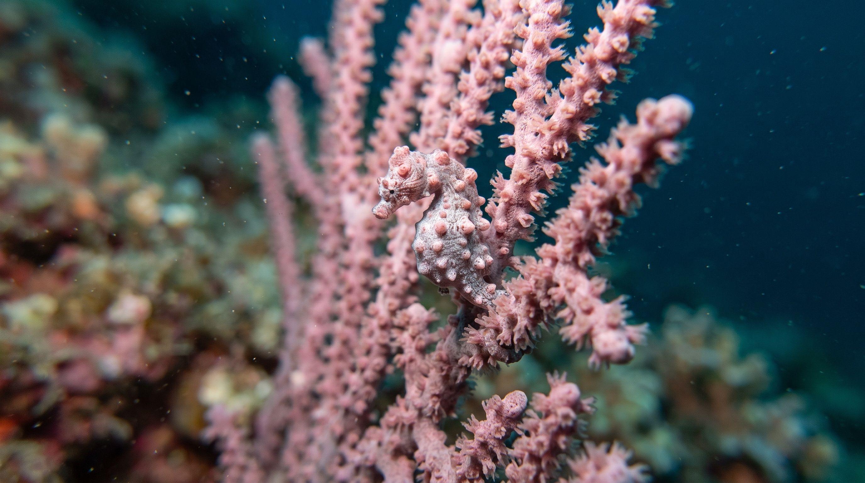 AI-generated illustration; species identification unverified. Pygmy Seahorse (assorted)
