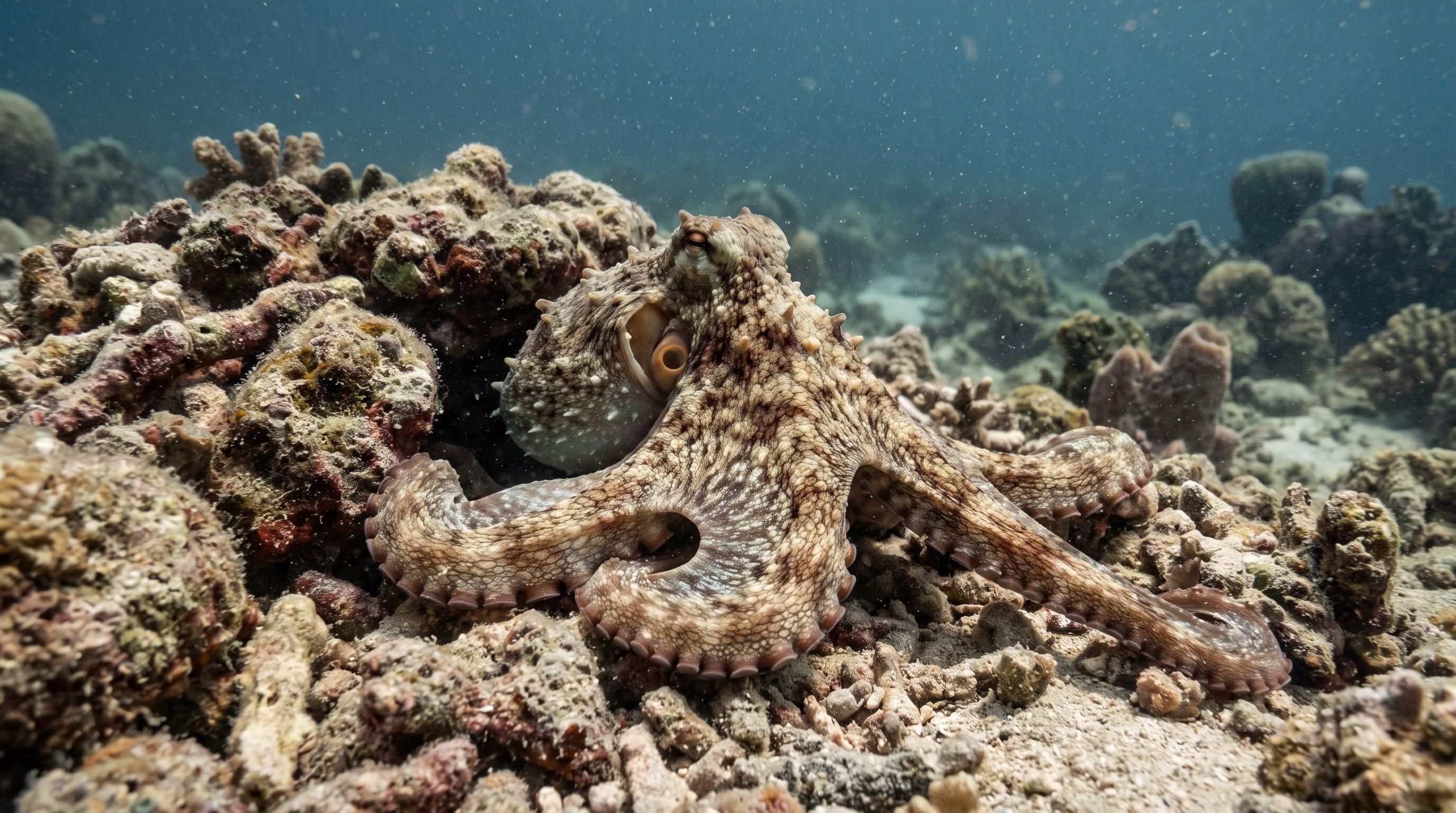 AI-generated illustration; species identification unverified. Octopus (assorted)