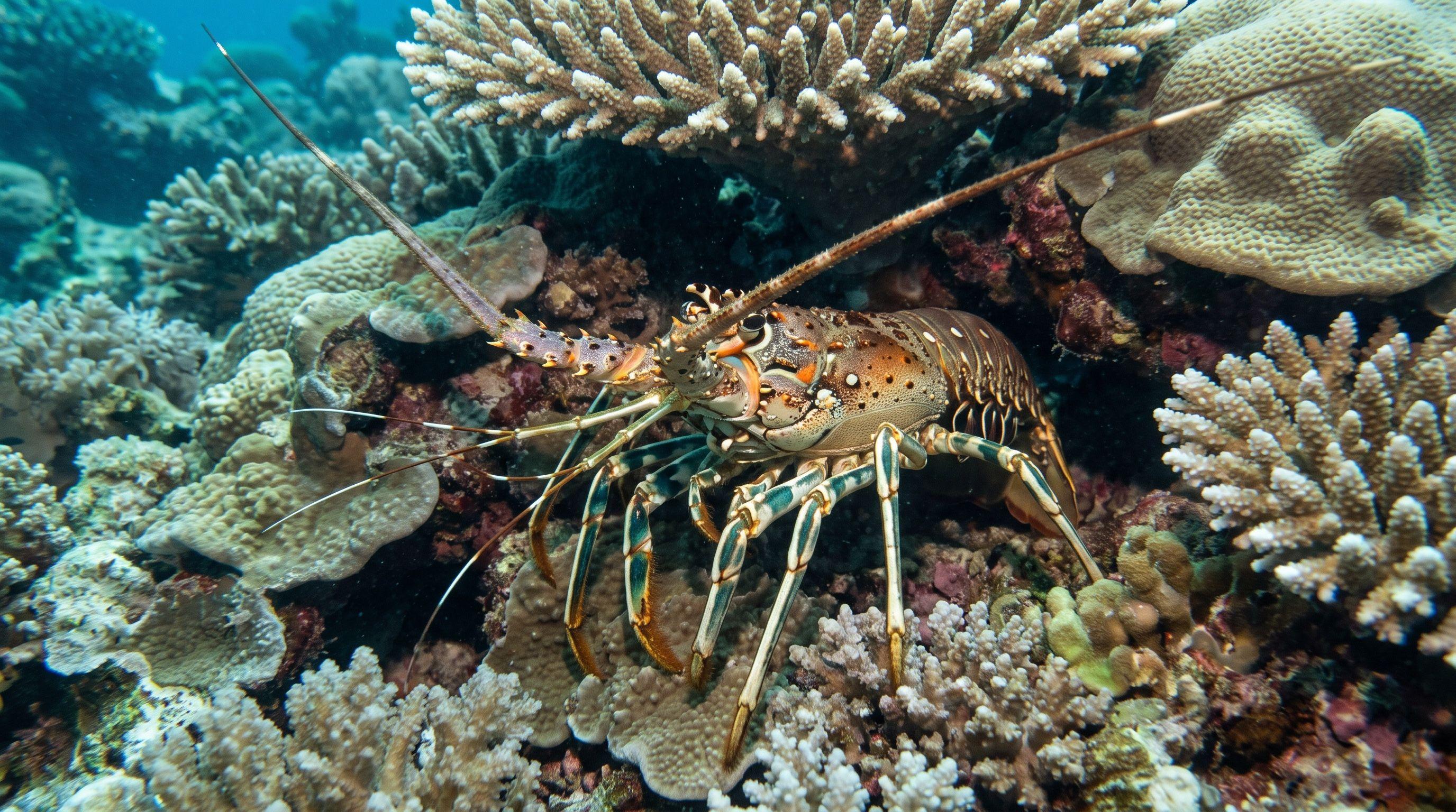 AI-generated illustration; species identification unverified. Spiny Lobster (Indo-Pacific) (Panulirus spp.)