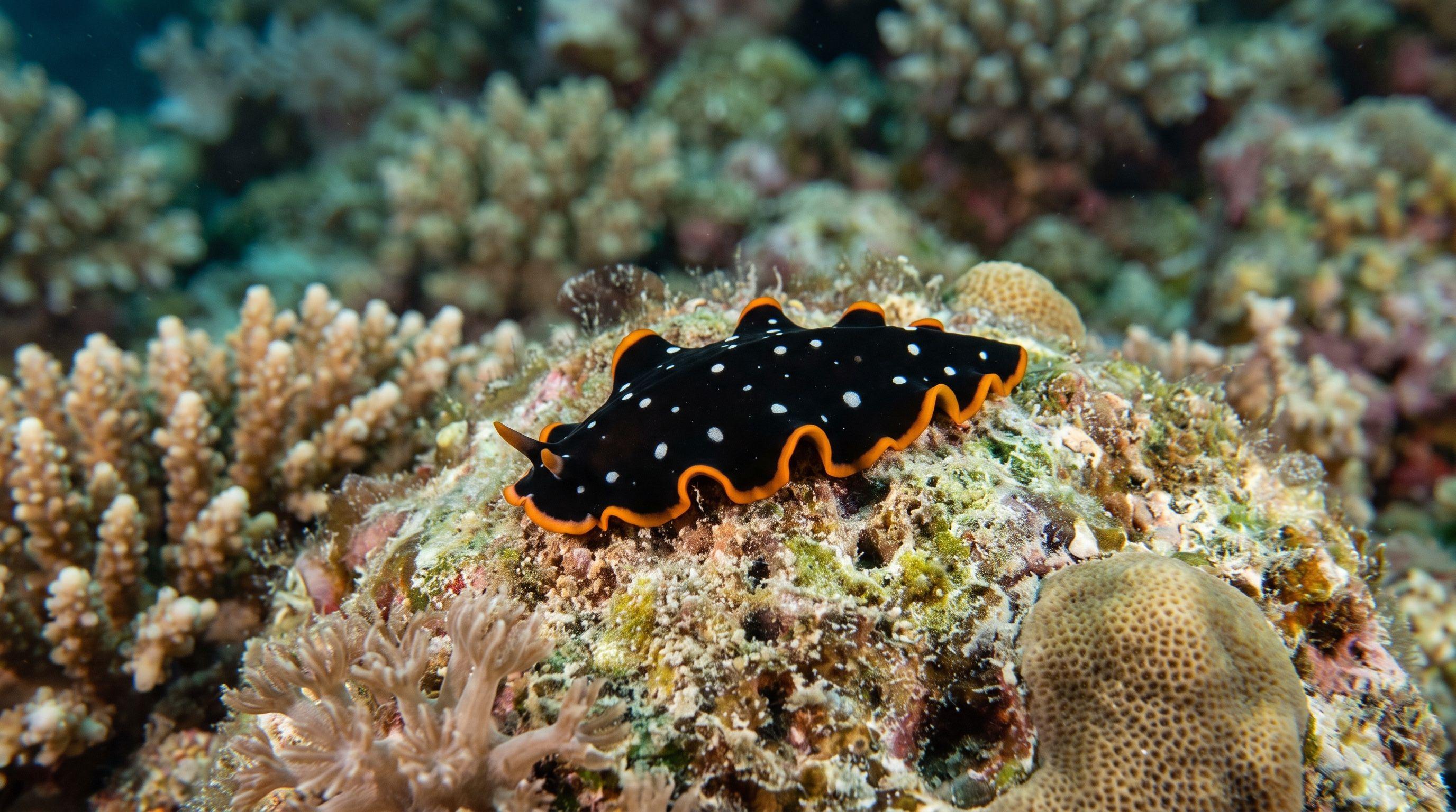 AI-generated illustration; species identification unverified. Flatworm (assorted) (Pseudoceros sp.)