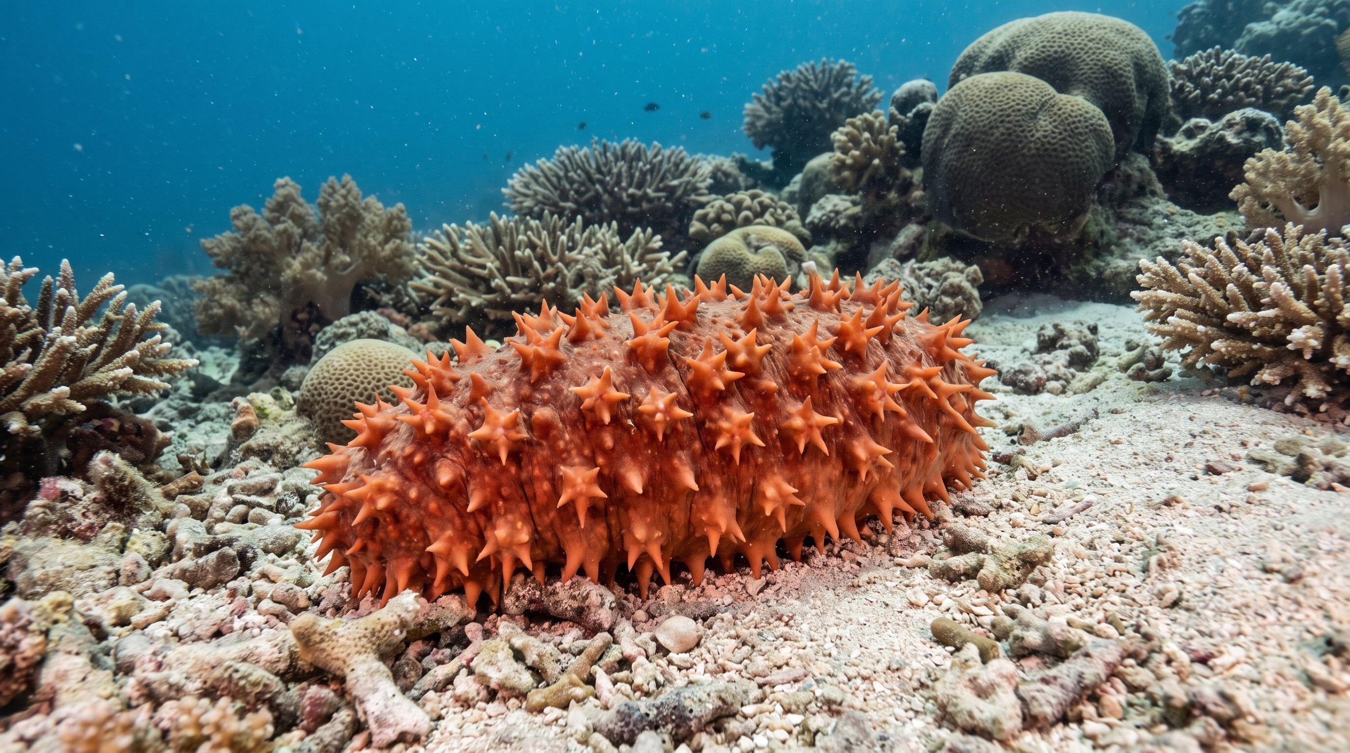 AI-generated illustration; species identification unverified. Pineapple Sea Cucumber (Thelenota ananas)