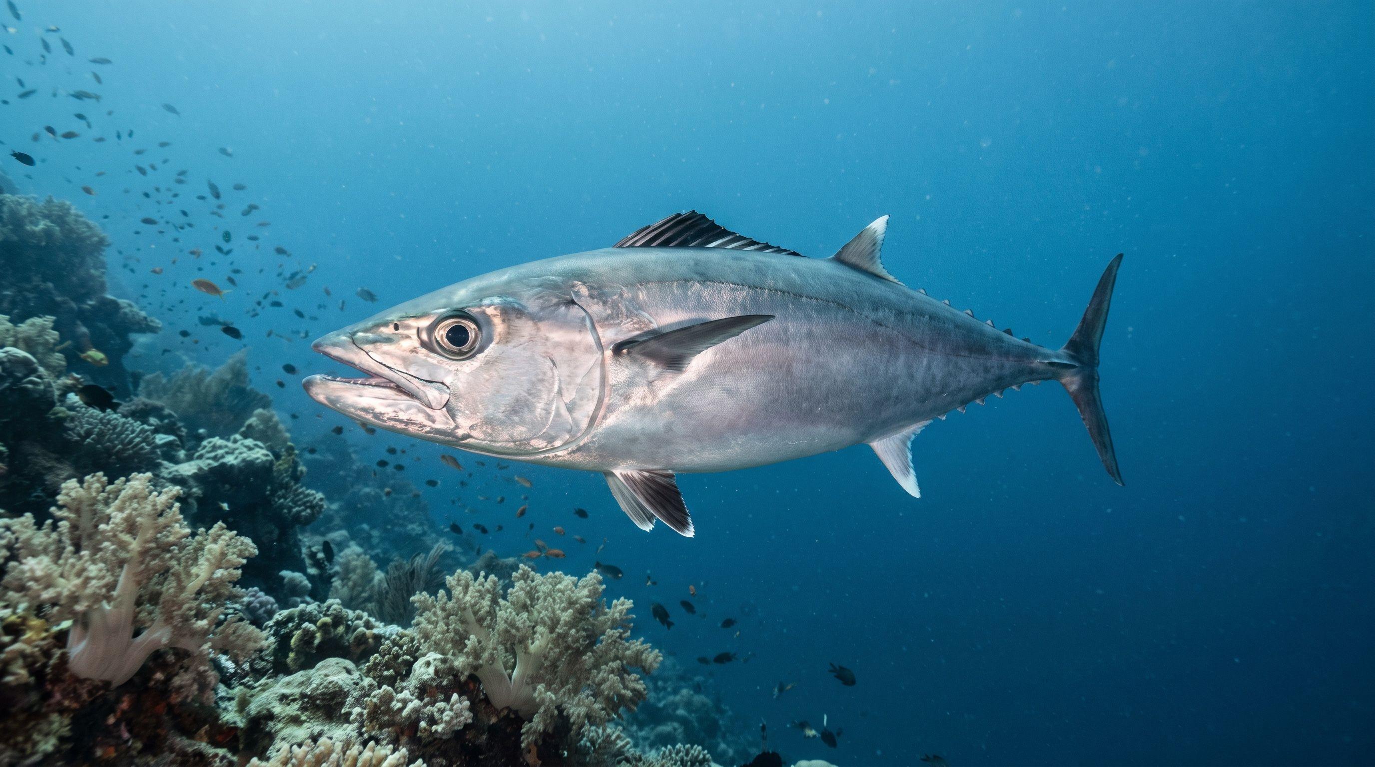 AI-generated illustration; species identification unverified. Dogtooth Tuna (Gymnosarda unicolor)