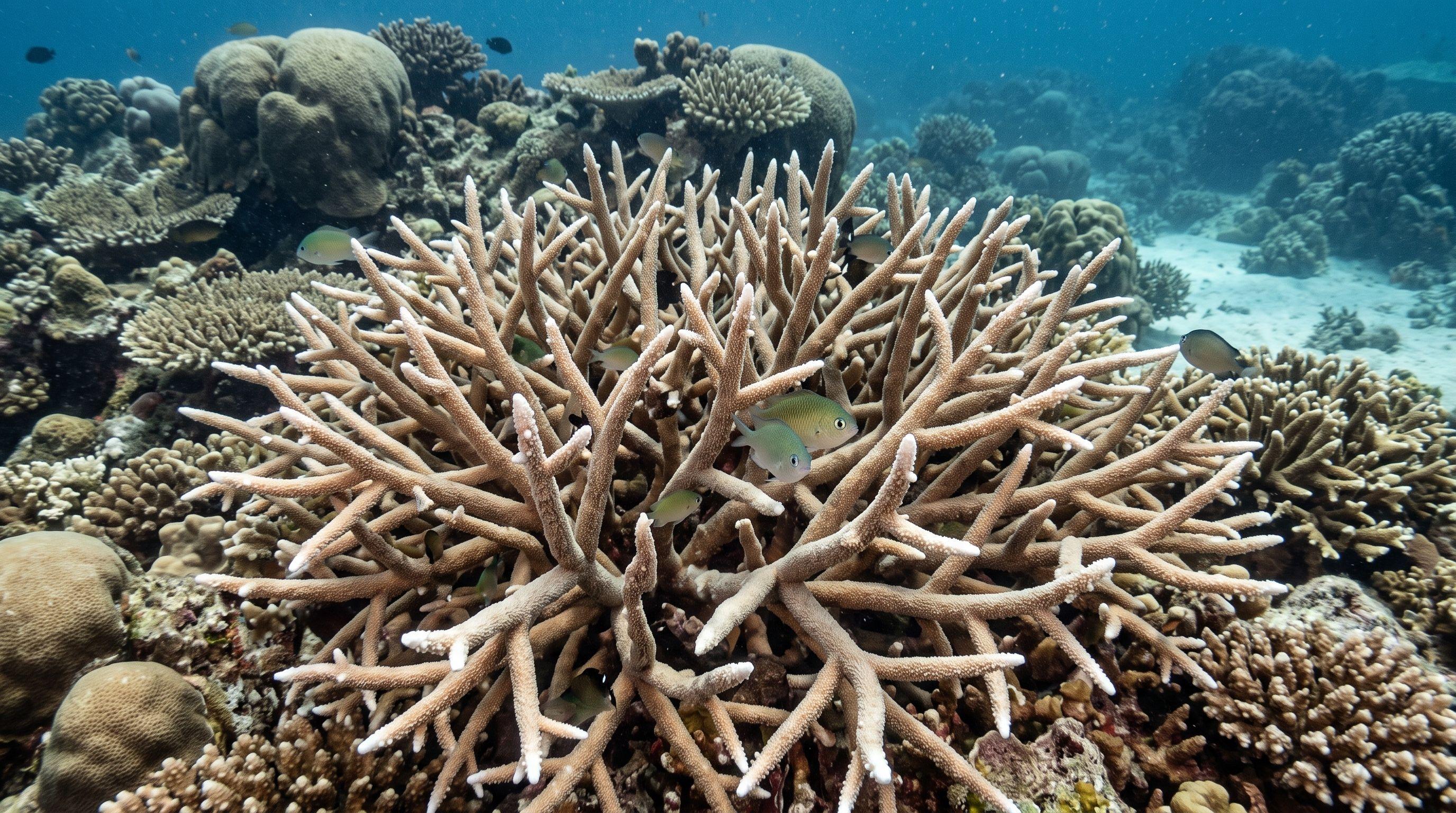 AI-generated illustration; species identification unverified. Staghorn Coral (Acropora sp.)